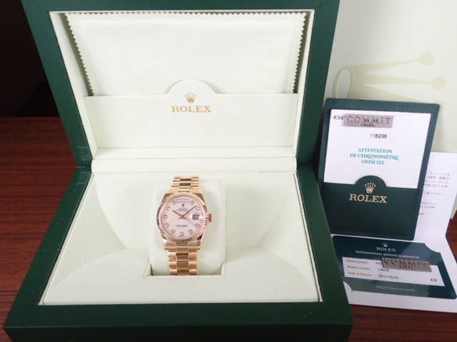 ロレックス デイデイト Ref.118238 オパール文字盤 中古 day-date-18