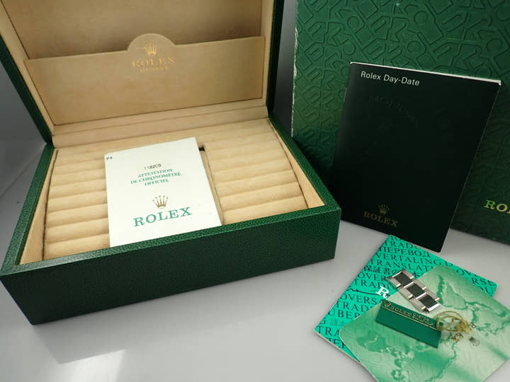 ロレックス デイデイト36 Ref.118209 ホワイトゴールド ブラック文字盤