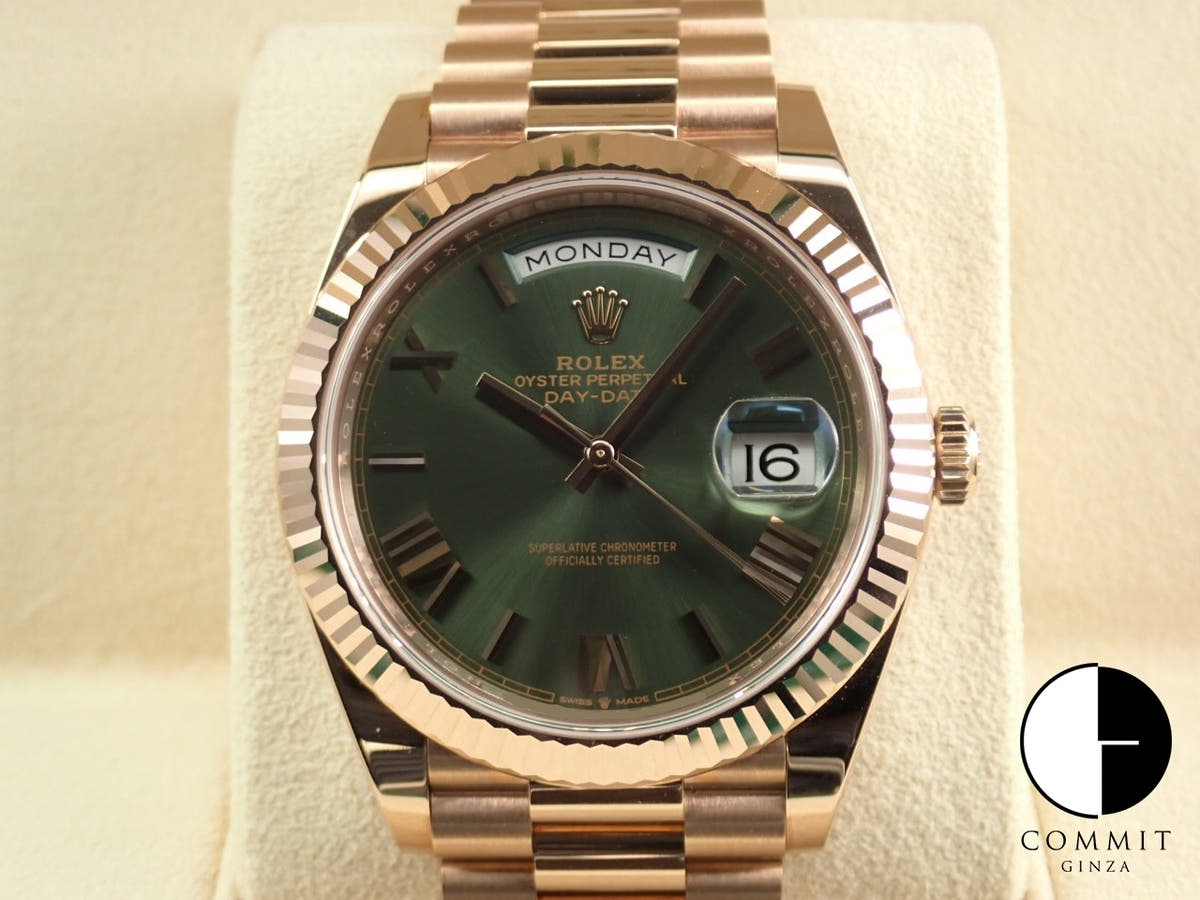 ロレックス デイデイト40 Ref.228235 エバーローズゴールド オリーブグリーン文字盤