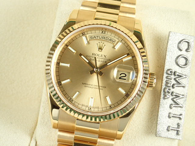 ロレックス デイデイト Ref.118238 シャンパン文字盤 中古 day-date-20