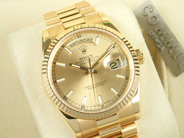 ロレックス デイデイト Ref.118238 シャンパン文字盤 中古 day-date-20