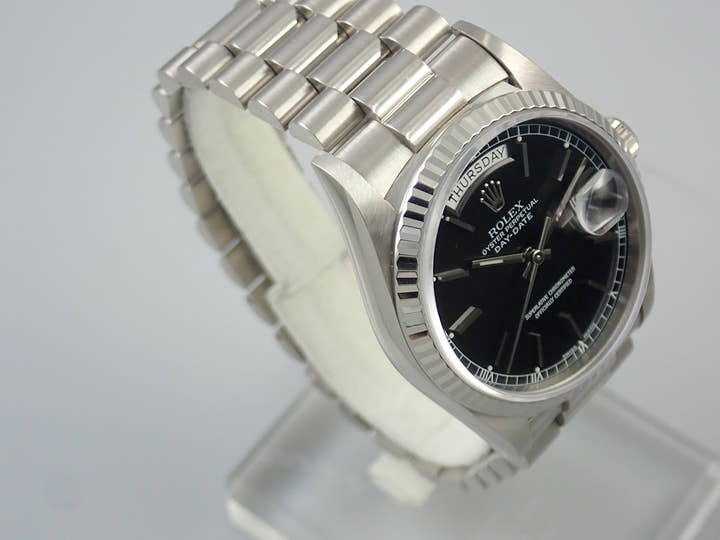 ロレックス デイデイト36 Ref.18239 ホワイトゴールド ブラック文字盤