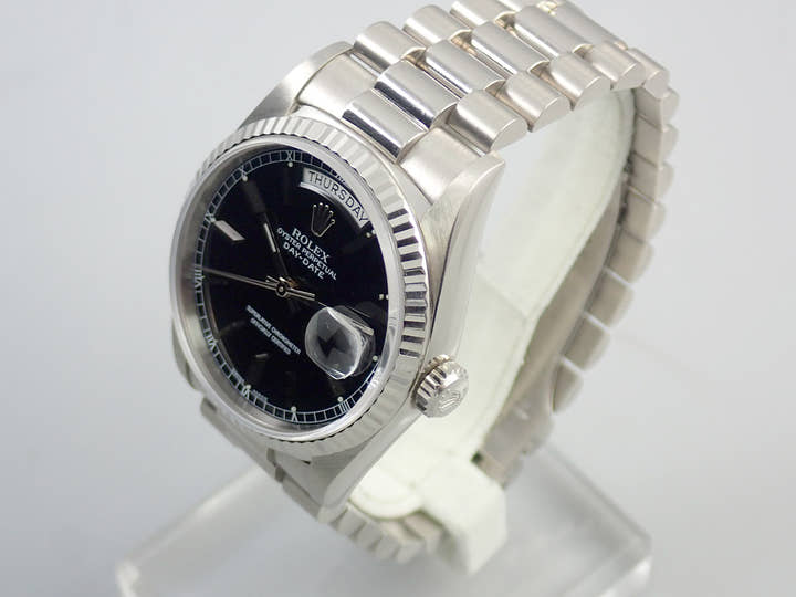 ロレックス デイデイト36 Ref.18239 ホワイトゴールド ブラック文字盤