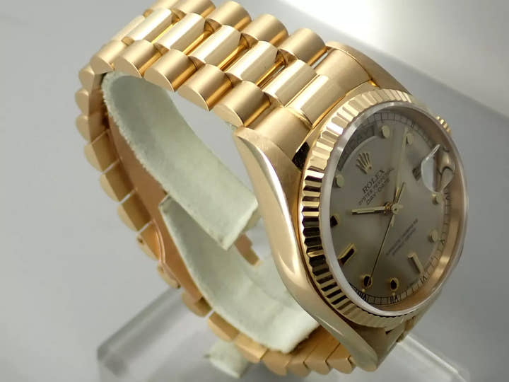 ロレックス デイデイト36 Ref.18038 イエローゴールド シルバー文字盤