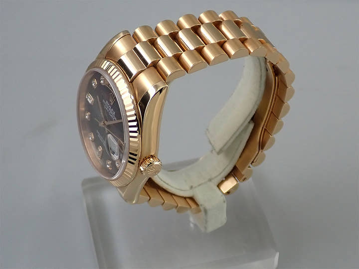 ロレックス デイデイト36 Ref.118235NG ピンクゴールド ブラックシェル文字盤