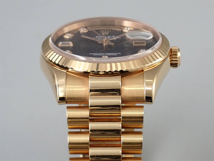 ロレックス デイデイト36 Ref.118235NG ピンクゴールド ブラックシェル文字盤