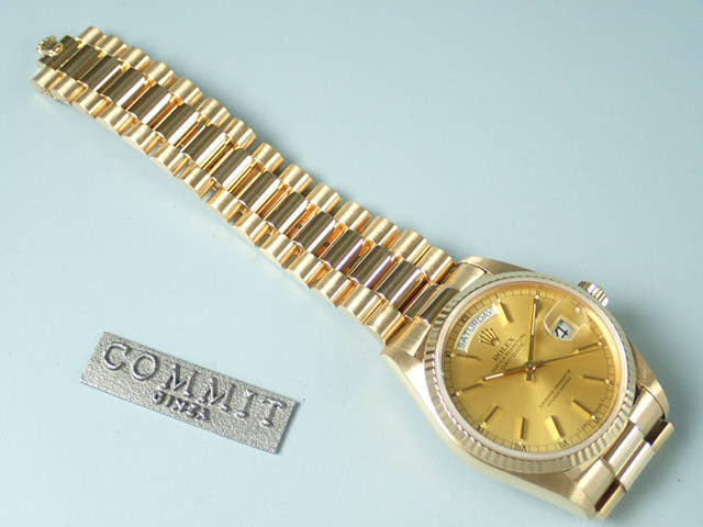 ロレックス デイデイト Ref.18038 シャンパン文字盤 中古 day-date-22