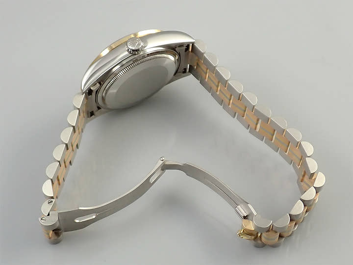 ロレックス デイデイト36 Ref.18129BIC ホワイトゴールド/ローズゴールド/イエローゴールド シャンパンゴールド×10Pダイヤ文字盤