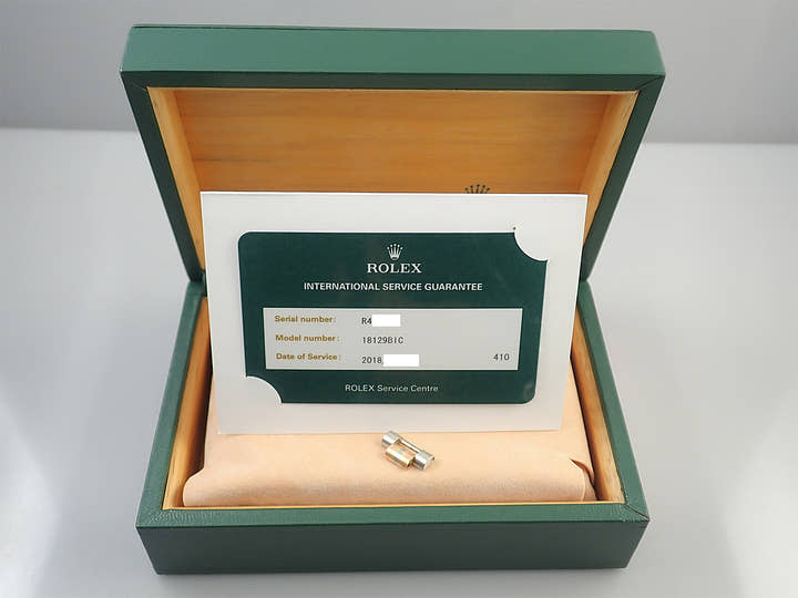 ロレックス デイデイト36 Ref.18129BIC ホワイトゴールド/ローズゴールド/イエローゴールド シャンパンゴールド×10Pダイヤ文字盤