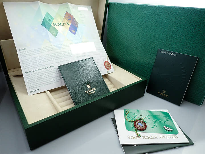 ロレックス デイデイト36 Ref.118206A プラチナ アイスブルー文字盤