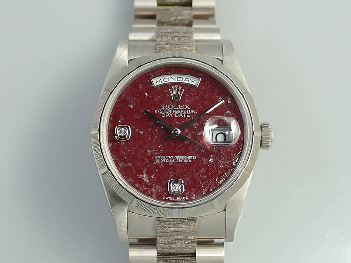 ロレックス デイデイト36 Ref.18249 ホワイトゴールド グロッシュラー文字盤