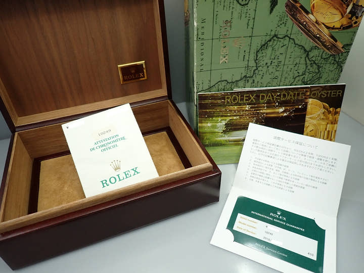 ロレックス デイデイト36 Ref.18249 ホワイトゴールド グロッシュラー文字盤