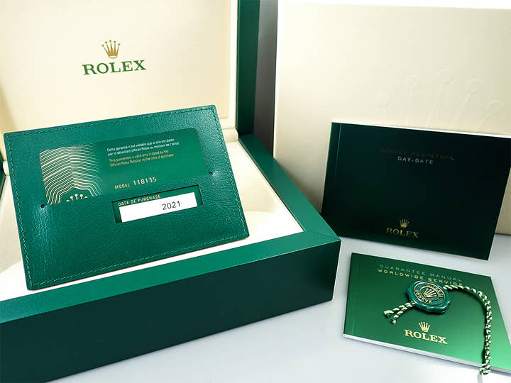 ロレックス デイデイト36 Ref.118135 エバーローズゴールド チョコレート文字盤