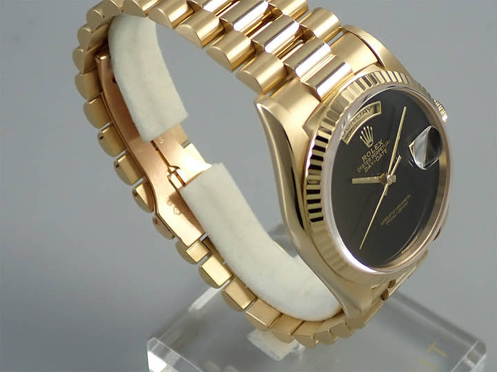 ロレックス デイデイト36 Ref.18238 イエローゴールド オニキス文字盤