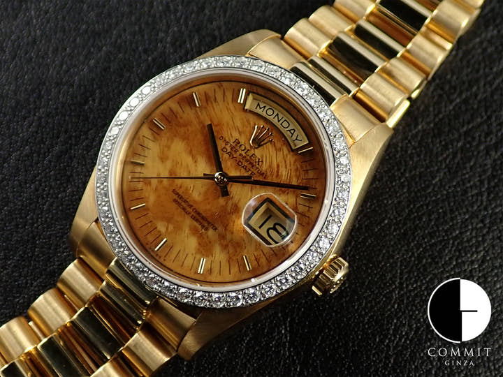 ロレックス デイデイト36 Ref.18048 イエローゴールド バーチ文字盤