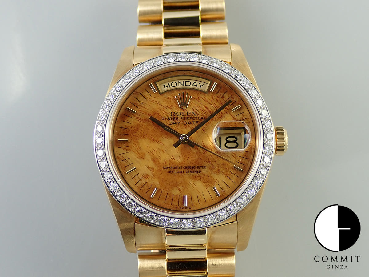 ロレックス デイデイト36 Ref.18048 イエローゴールド バーチ文字盤