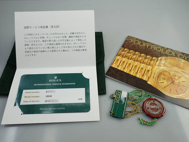ロレックス デイデイト36 Ref.18048 イエローゴールド バーチ文字盤