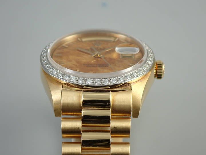 ロレックス デイデイト36 Ref.18048 イエローゴールド バーチ文字盤