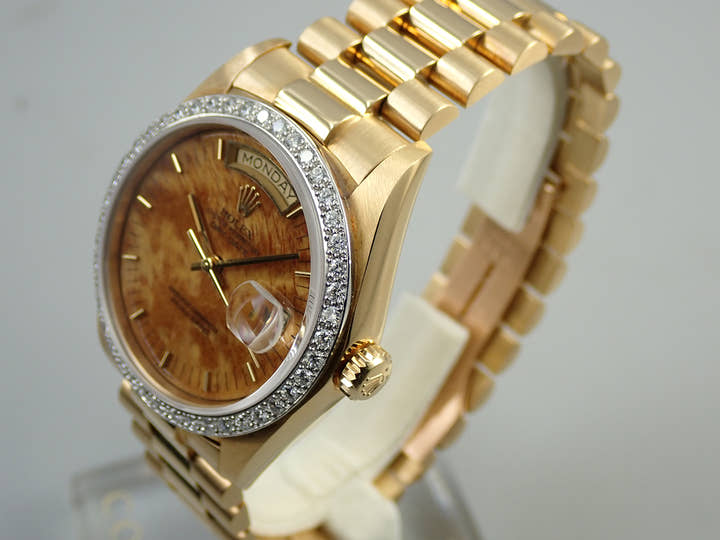 ロレックス デイデイト36 Ref.18048 イエローゴールド バーチ文字盤