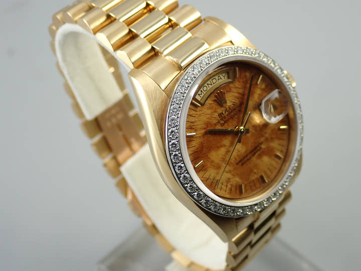 ロレックス デイデイト36 Ref.18048 イエローゴールド バーチ文字盤