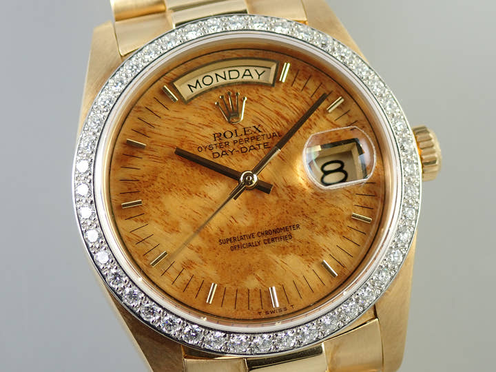 ロレックス デイデイト36 Ref.18048 イエローゴールド バーチ文字盤