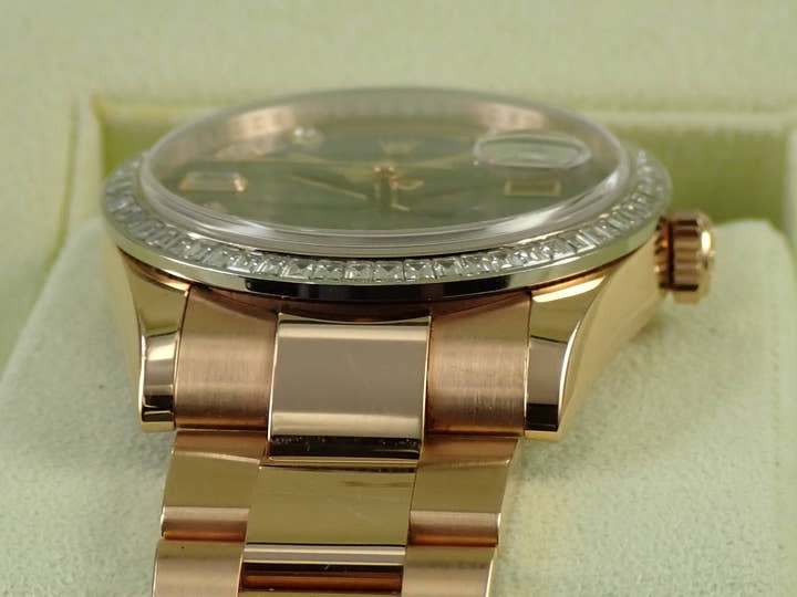 ロレックス デイデイト36 Ref.118395BR エバーローズゴールド フェライトx10Pダイヤ文字盤