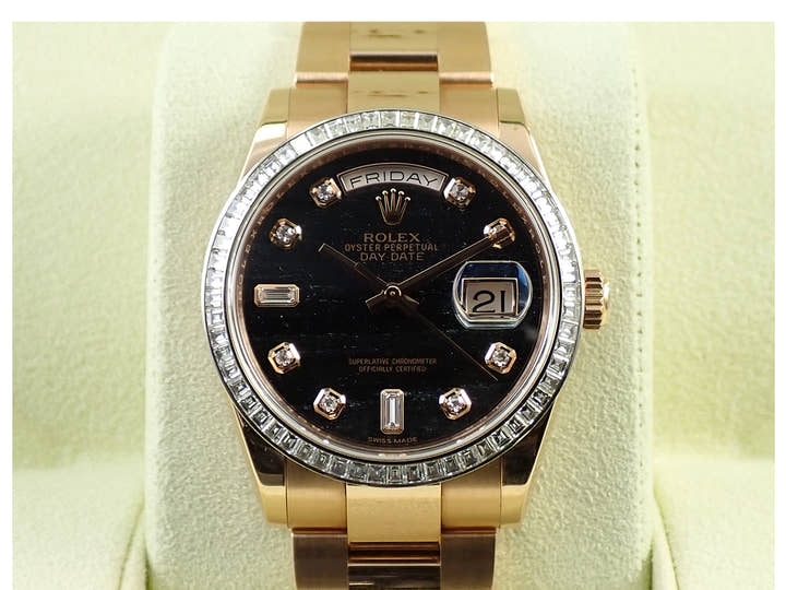 ロレックス デイデイト36 Ref.118395BR エバーローズゴールド フェライトx10Pダイヤ文字盤