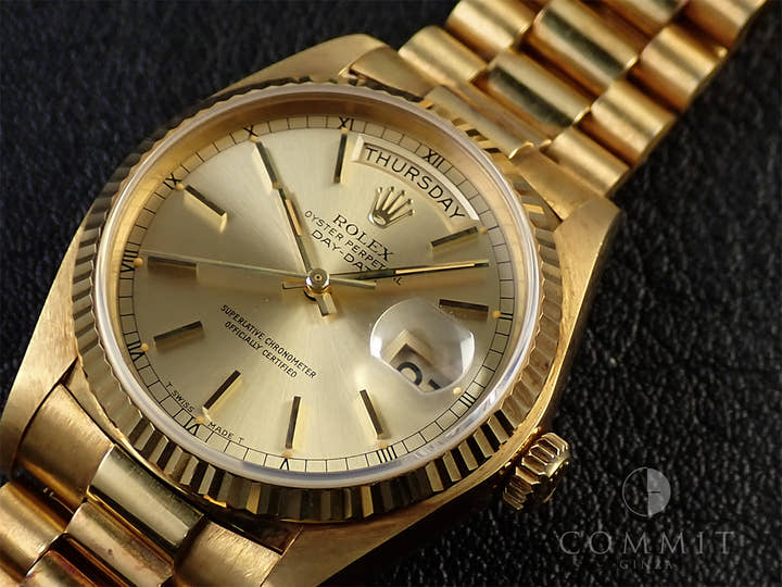 Rolex Day-Date 36 Ref. 18038 Yellow Gold Champagne Dial
