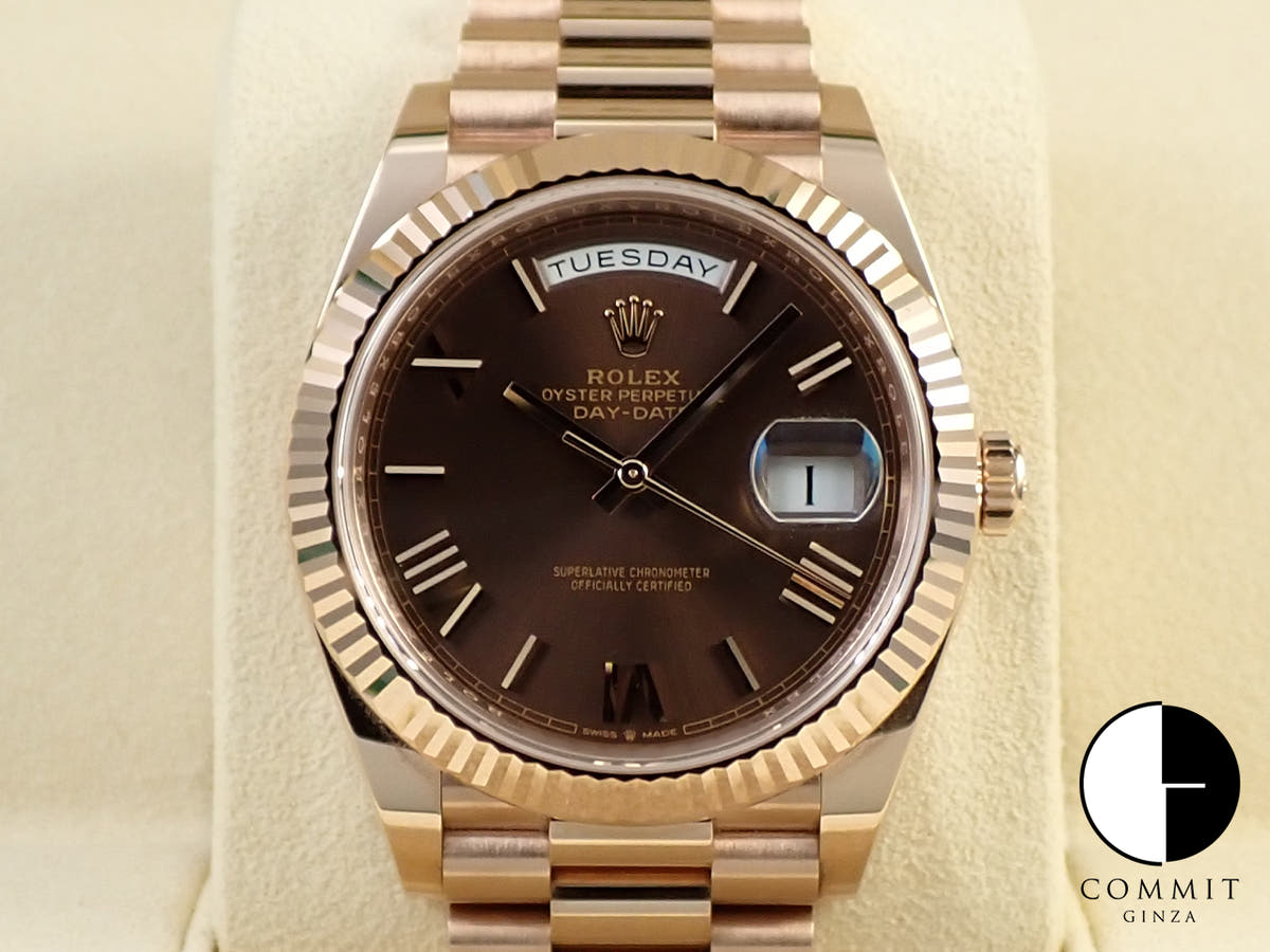 ロレックス デイデイト40 Ref.228235 エバーローズゴールド チョコレート文字盤