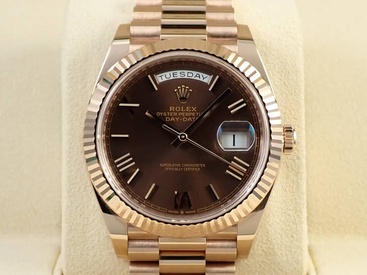 ロレックス デイデイト40 Ref.228235 エバーローズゴールド チョコレート文字盤