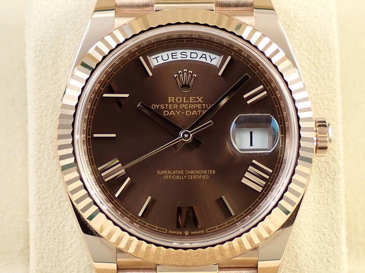 ロレックス デイデイト40 Ref.228235 エバーローズゴールド チョコレート文字盤