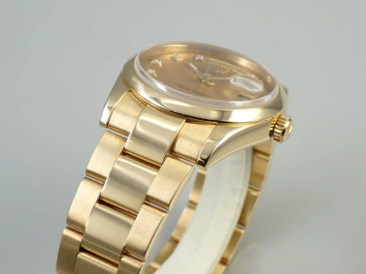 ロレックス デイデイト Ref.118208 イエローゴールド シャンパンx10Pダイヤ文字盤