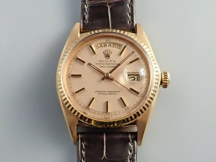 Rolex Day-Date 36 Ref. 1803 White Gold Champagne Pink Dial