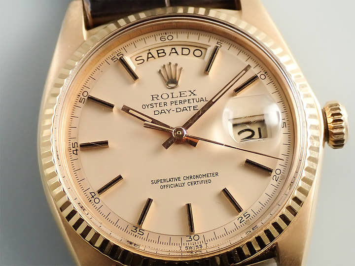 Rolex Day-Date 36 Ref. 1803 White Gold Champagne Pink Dial