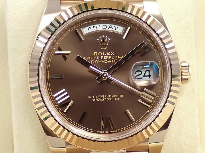 ロレックス デイデイト40 Ref.228235 エバーローズゴールド チョコレート文字盤