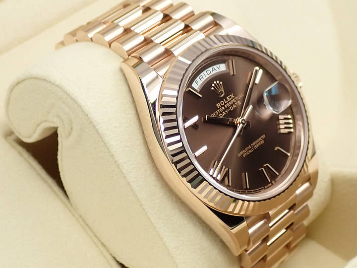 ロレックス デイデイト40 Ref.228235 エバーローズゴールド チョコレート文字盤