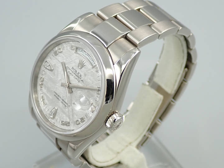ロレックス デイデイト36 Ref.118209 ホワイトゴールド メテオライト文字盤