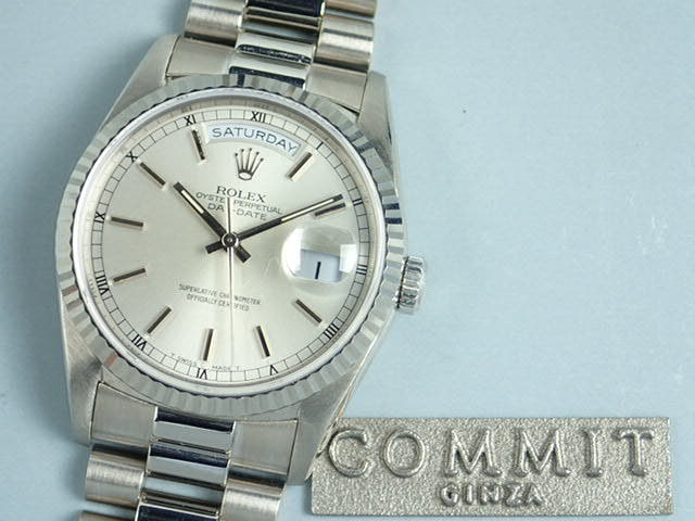 ロレックス デイデイト Ref.18239 シルバー文字盤 中古 day-date-31