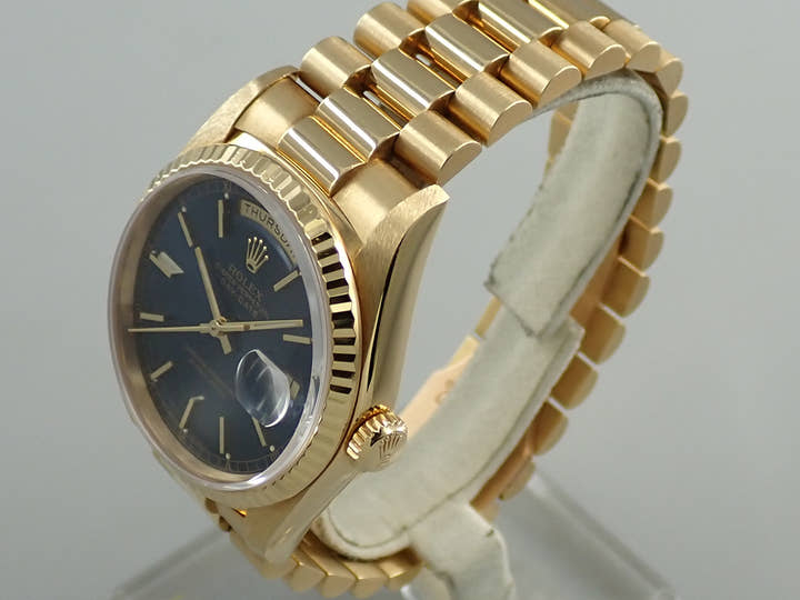 ロレックス デイデイト36 Ref.18238 イエローゴールド ブルー文字盤