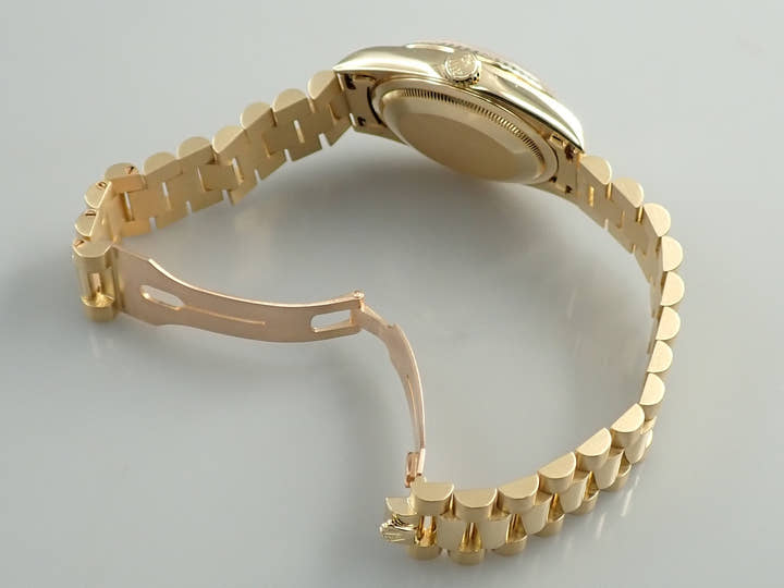 ロレックス デイデイト36 Ref.18238LR イエローゴールド シャンパンxミリヤードx10Pルビー文字盤