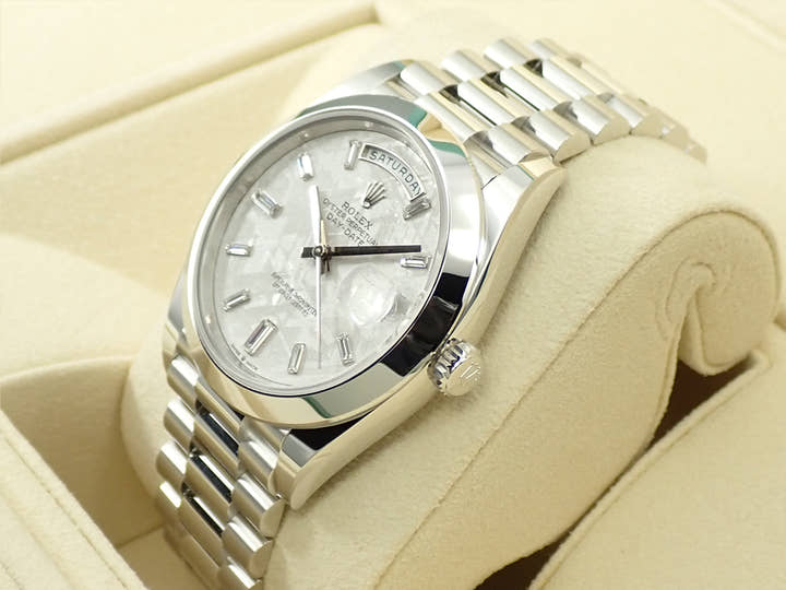 ロレックス デイデイト40 Ref.228206A プラチナ メテオライト文字盤