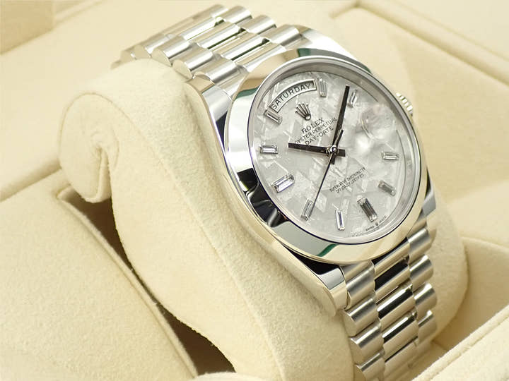 ロレックス デイデイト40 Ref.228206A プラチナ メテオライト文字盤