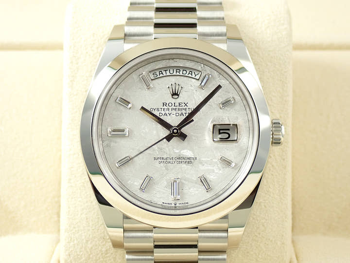 ロレックス デイデイト40 Ref.228206A プラチナ メテオライト文字盤