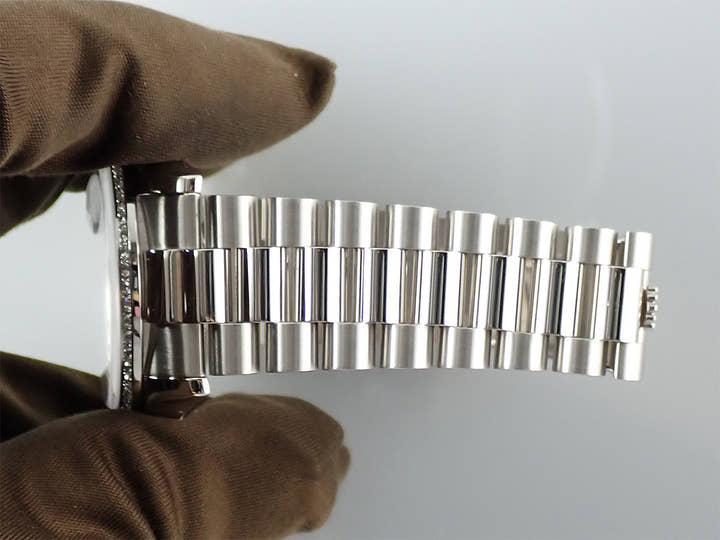 ロレックス デイデイト Ref.118346A プラチナ アイスブルーコンピューターx10Pダイヤ文字盤