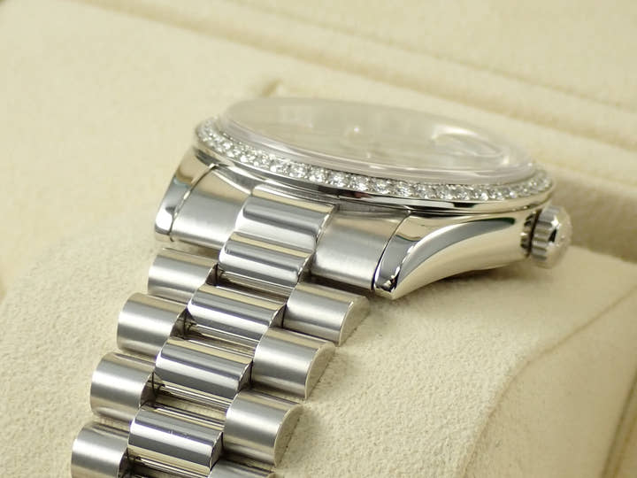 ロレックス デイデイト Ref.118346A プラチナ アイスブルーコンピューターx10Pダイヤ文字盤