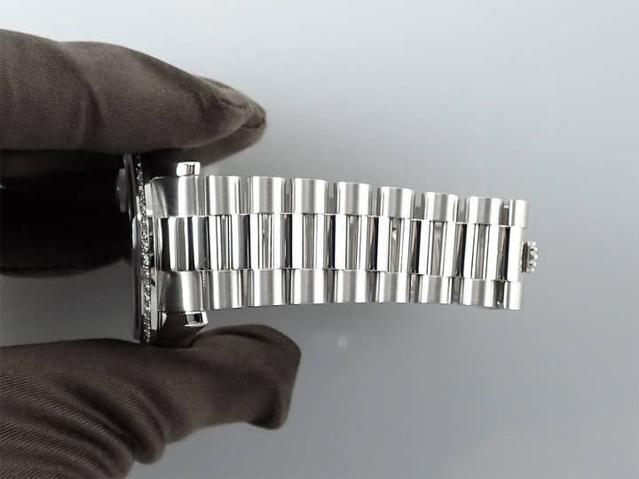 ロレックス デイデイト Ref.118346A プラチナ アイスブルーコンピューターx10Pダイヤ文字盤