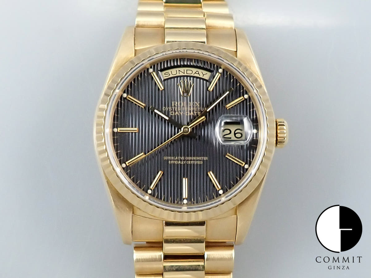 ロレックス デイデイト36 Ref.18238 イエローゴールド ブラック文字盤
