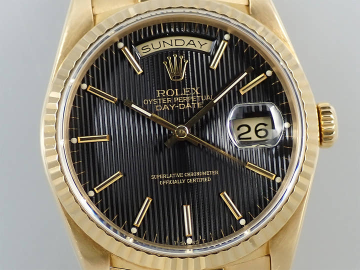 ロレックス デイデイト36 Ref.18238 イエローゴールド ブラック文字盤