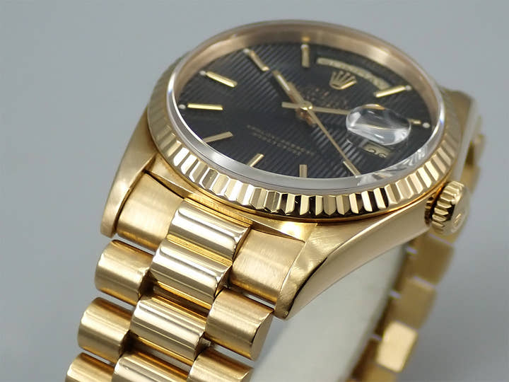 ロレックス デイデイト36 Ref.18238 イエローゴールド ブラック文字盤