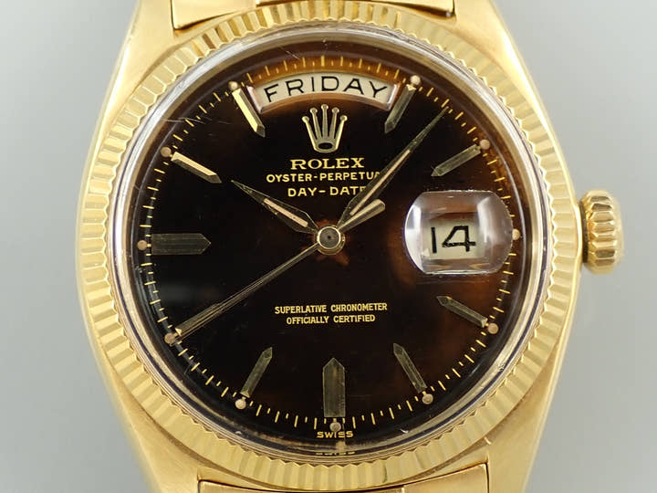 ロレックス デイデイト36 Ref.1803 イエローゴールド ブラック文字盤 中古 2Z68ZVLC